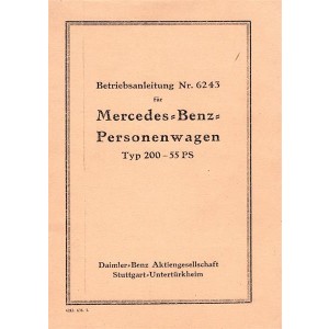 Mercedes-Benz Typ 200, 55 PS Betriebsanleitung