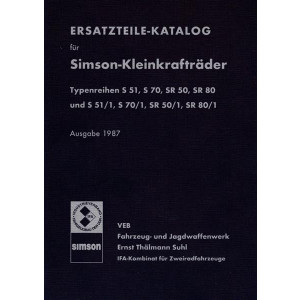 Simson Kleinkraftträder S51, S70 und SR50, SR80 Ersatzteilkatalog