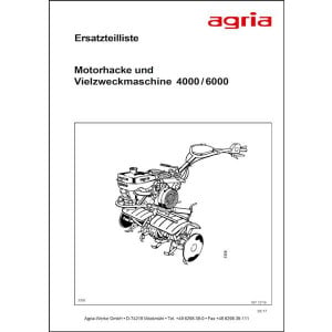 Agria 4000 und 6000 Ersatzteilliste