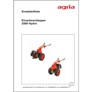 Agria 2500 Hydro Ersatzteilliste