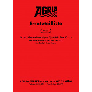 Agria 4800 Ersatzteilliste