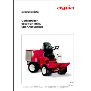Agria 6600 Ersatzteilliste