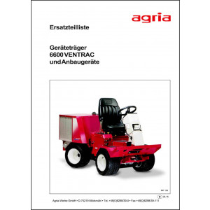 Agria 6600 Ersatzteilliste