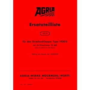 Agria 1900 D Ersatzteilliste