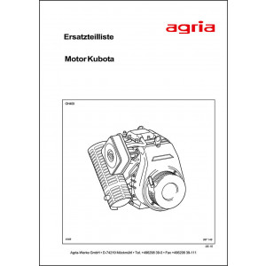 Agria Motor Kubota GH400 Ersatzteilliste