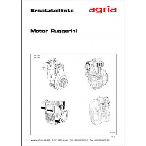 Agria Motor Ruggerini MD150 und MD190 Ersatzteilliste