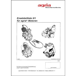 Agria Motor 35 64 65 und 66 Ersatzteilliste