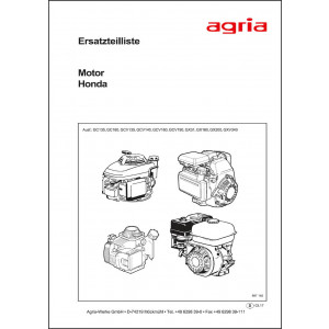 Agria Motor Honda Ersatzteilliste