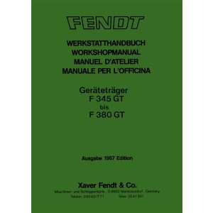 Fendt Geräteträger F345GT bis F380GT Werkstatthandbuch