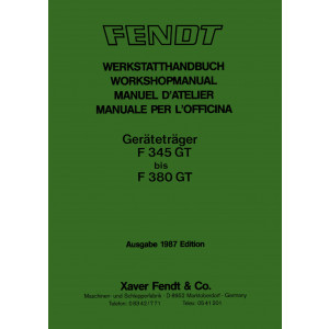 Fendt Geräteträger F345GT bis F380GT Werkstatthandbuch