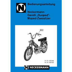 Garelli Duoped Moped-Zweisitzer Betriebsanleitung