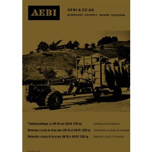 Aebi AM30 und AM80 Triebachsenanhänger Betriebsanleitung und Ersatzteilliste