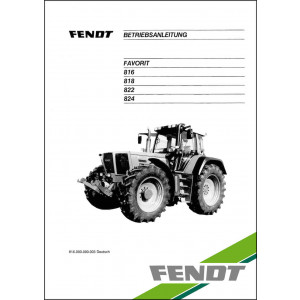 Fendt Favorit 816 818 822 824 Betriebsanleitung