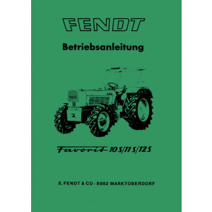 Fendt Favorit 10S 11S 12S Betriebsanleitung