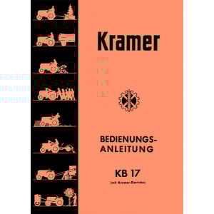 Kramer KB17 mit Kramer-Getriebe Betriebsanleitung
