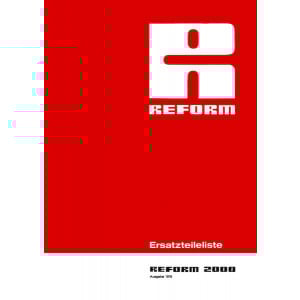 Reform Mähwender 2000 Ersatzteilliste