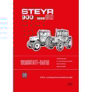 Steyr Werkstattdaten für Traktoren - Serie 80 - Ausgabe 1988