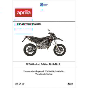 Aprilia SX50 Limited Edition Ersatzteilkatalog