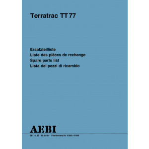 Aebi TT77 Terratrac Ersatzteilliste