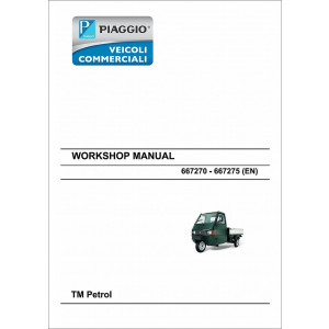 Piaggio Ape TM 703 Petrol Workshop Manual