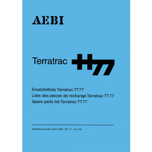 Aebi TT77 Terratrac Ersatzteilliste