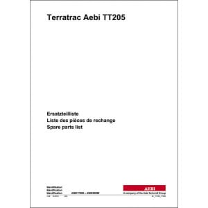 Aebi TT205 Terratrac Ersatzteilliste