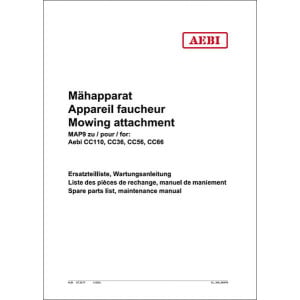 Aebi CC110 CC36 CC56 CC66 Ersatzteilliste und Werkstatthandbuch