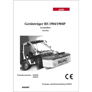 Aebi RS1904 und RS1904P Geräteträger Ersatzteilliste