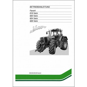 Fendt Favorit 916 920 924 926 Vario Betriebsanleitung