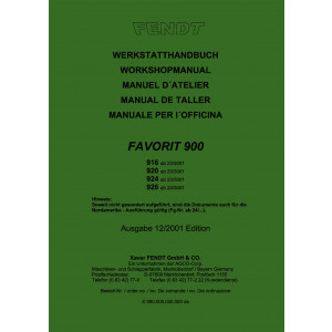 Fendt Favorit 900 916 920 924 926 Werkstatthandbuch