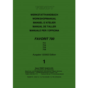 Fendt Favorit 700 711 712 714 716 Werkstatthandbuch