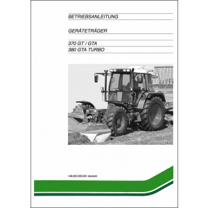 Fendt Geräteträger 370GT 370GTA 380GTA Turbo Betriebsanleitung