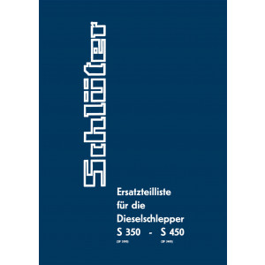 Schlüter S350 und S450 Dieselschlepper Ersatzteilkatalog