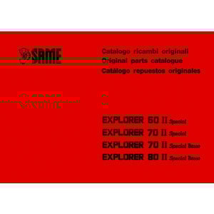 Same Explorer II Special Modelle Ersatzteilkatalog