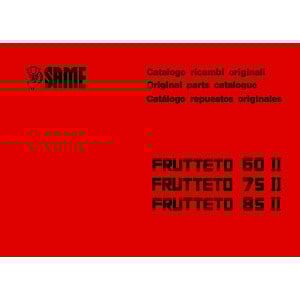 Same Frutteto 60 II 75 II 85 II Ersatzteilkatalog