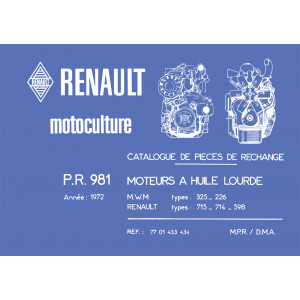 Renault 715 714 598 und MWM 325 226 Motoren Ersatzteilkatalog