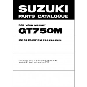 Suzuki GT750M Parts Catalogue