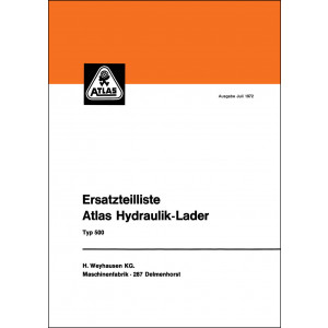 Atlas Hydraulik‑Lader Typ 500 Ersatzteilkatalog