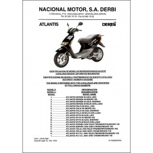 Derbi Atlantis MY2000 Parts Catalog