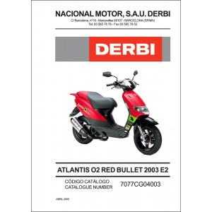 Derbi Atlantis O2 Red Bullet 2003 E2 Ersatzteilkatalog
