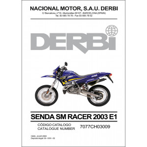 Derbi Senda SM RACER 2003 E1 Ersatzteilkatalog