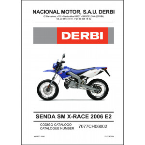Derbi Senda SM X-RACE 2006 E2 Ersatzteilkatalog