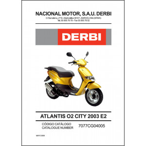 Derbi Atlantis O2 City 2003 E2 Ersatzteilkatalog