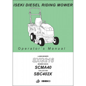 Iseki Traktor SXG216 Operators Manual