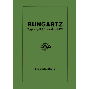 Bungartz Einachsschlepper H3 und HF Ersatzteilkatalog