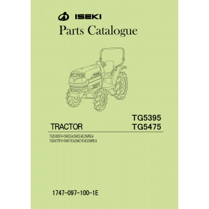 Iseki Traktor TG5395 & TG5475 Parts Catalogue