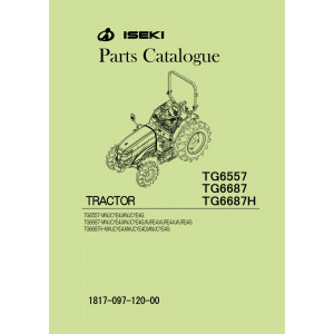 Iseki Traktor TG6557 TG6687 TG6687H Parts Catalogue