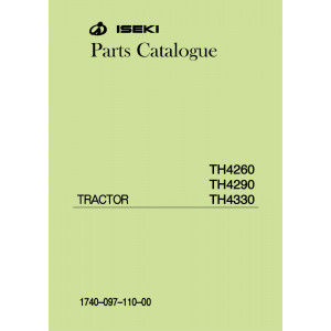 Iseki Traktor TH4260 TH4290 TH4330 Parts Catalogue