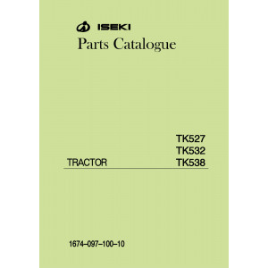Iseki Traktor TK527 TK532 TK538 Parts Catalogue