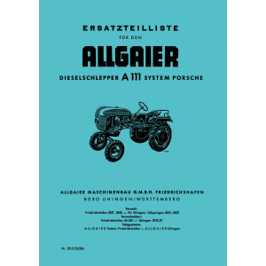 Allgaier A111 Traktor Ersatzteilkatalog